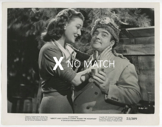 Abbott and Costello vintage film collectible photograph from 1951